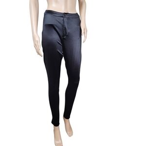 BAR lll Shiny Black Pointe Pants Size S Leggings Jeggings